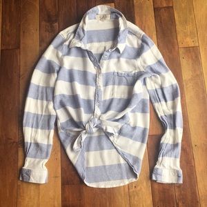 Striped casual button up